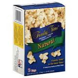 FAMILY TIME Microwave Popcorn Natural 3pk