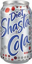 SHASTA COLA Soft Drink Soda cans 355mls - DIET COLA