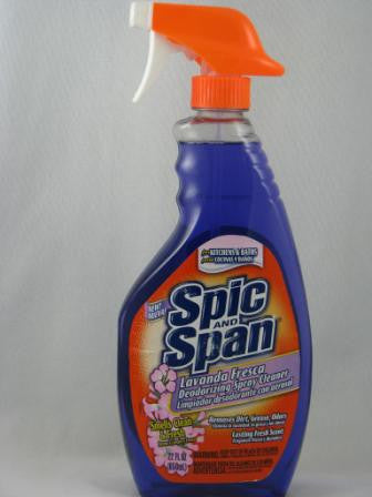 SPIC & SPAN, Cleaning Spray Deodorizing, Lavender 650ml / 18 Ct